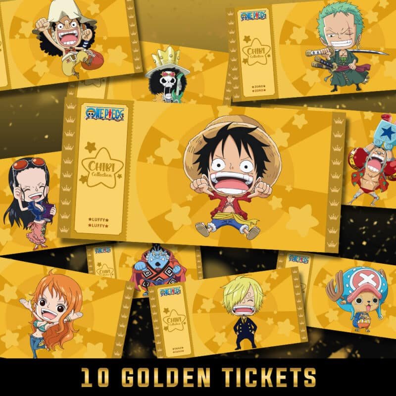 Lot De 10 Golden Tickets Dragon Ball – Tickets Dorés Cartoon Kingdom Pour Collection